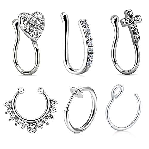 Sterling Silver nose ring flexible Spring Wire Nose ring 